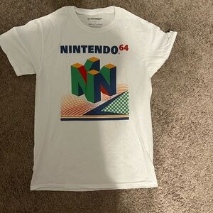 Nintendo White and Green shirt with Iconic Design
